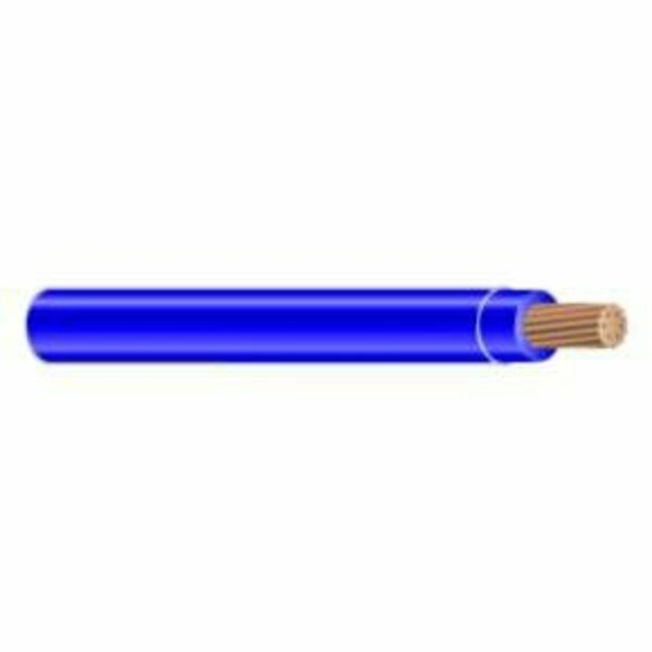Unified Wire & Cable 10 AWG UL THHN Building Wire, Bare copper, 19 Strand, PVC, 600V, Blue, Sold by the FT 000000000047214225